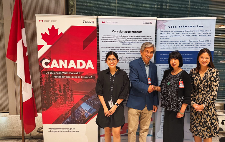 PonteFino Estates executives, Agentiiv CEO Karla Congson, and Canadian Trade Commissioner representatives during the announcement of PonteFino's Agentic AI deployment.